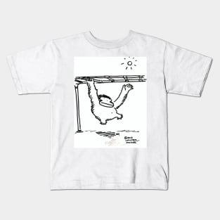 Ape Plays on the Monkey Bars Kids T-Shirt